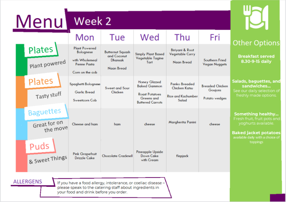 Menu week 2